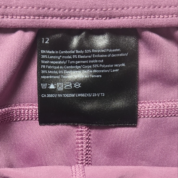 Lululemon Softstreme High Rise Cropped Pants Velvet Dust Size 12 - Picture 3 of 6